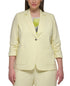Plus Size Lux 3/4-Sleeve One-Button Blazer